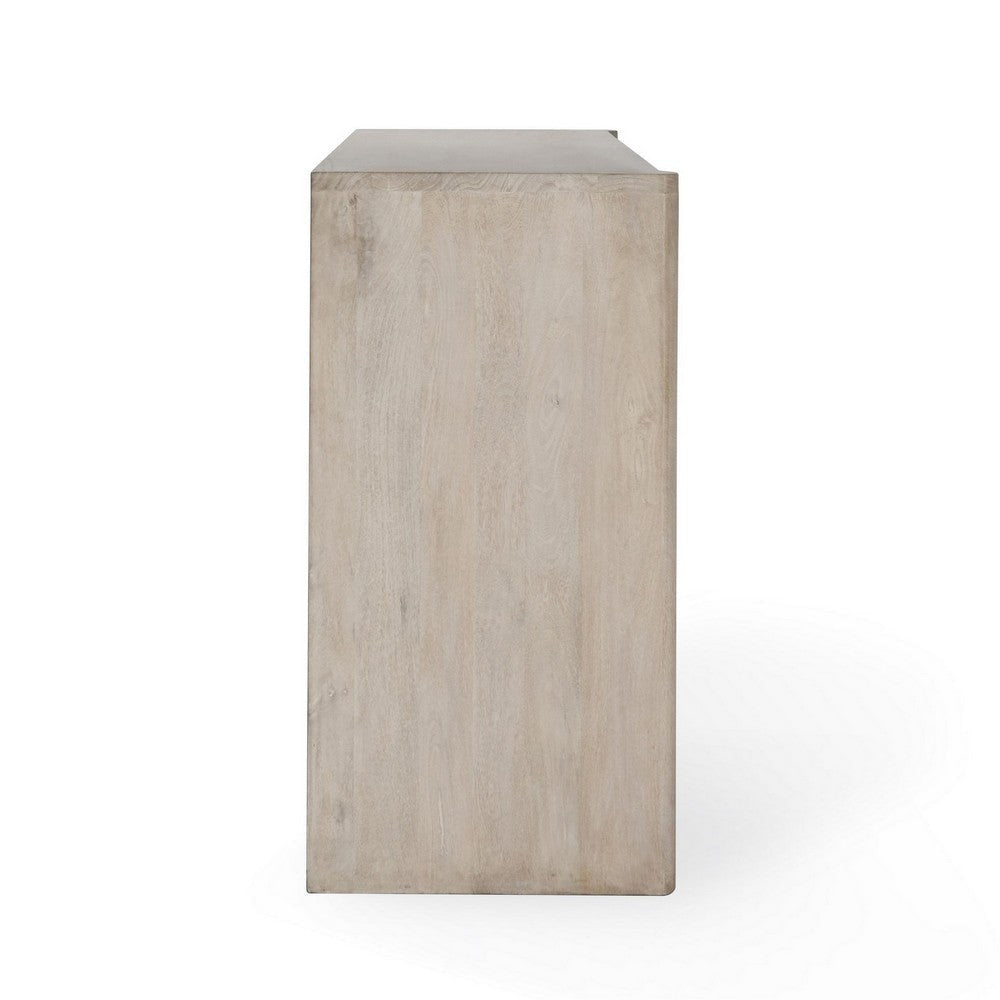 Orla Serving Buffet Cabinet Sideboard Console Carved White 82 Inch BM331907