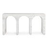 Uria Outdoor Console Table Arched Design Ivory Gray Concrete 61 Inch BM331908