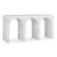 Uria Outdoor Console Table, Arched Design, Ivory Gray Concrete 61 Inch