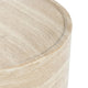 Kiva Outdoor End Table with Plinth Style Base, Beige Concrete 18 Inch