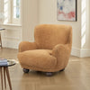 Fenn Accent Armchair Ash Wood Bun Feet Amber Cross Stitch Chenille
