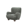 Fenn Accent Armchair, Ash Wood Bun Feet, Green Cross Stitch Chenille