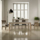 Rilo Dining Table with Curved Edges, Ash Natural Mango Wood 78 Inch