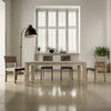 Rilo Dining Table with Curved Edges, Ash Natural Mango Wood 78 Inch