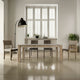 Rilo Dining Table with Curved Edges, Ash Natural Mango Wood 78 Inch