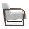 Timo Accent Armchair with Ash Wood Frame Slim Design Gray Boucle BM331915