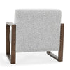 Timo Accent Armchair with Ash Wood Frame Slim Design Gray Boucle BM331915