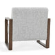Timo Accent Armchair with Ash Wood Frame Slim Design Gray Boucle BM331915