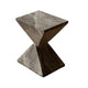 Esan Patio Accent Table in Geometric Hourglass Brown Stone Concrete BM331924