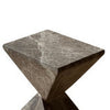 Esan Patio Accent Table in Geometric Hourglass, Brown Stone Concrete