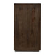 Alar Sideboard Buffet Cabinet, 2 Glass Doors, Brown Oak Wood 37 Inch