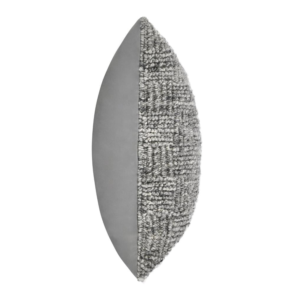 Slick Outdoor Square Accent Throw Pillow 22 Inch Gray Recycled Fabric