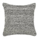 Slick Outdoor Square Accent Throw Pillow, 22 Inch Gray Recycled Fabric