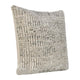 Slick Outdoor Square Accent Throw Pillow 22 Inch Ivory Recycled Fabric