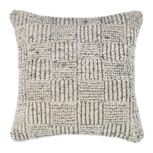 Slick Outdoor Square Accent Throw Pillow 22 Inch Ivory Recycled Fabric