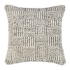 Slick Outdoor Square Accent Throw Pillow 22 Inch Ivory Recycled Fabric