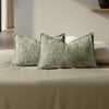 Sam Lumbar Accent Throw Pillow, 14x26 Cedar Green Cotton Blend Texture