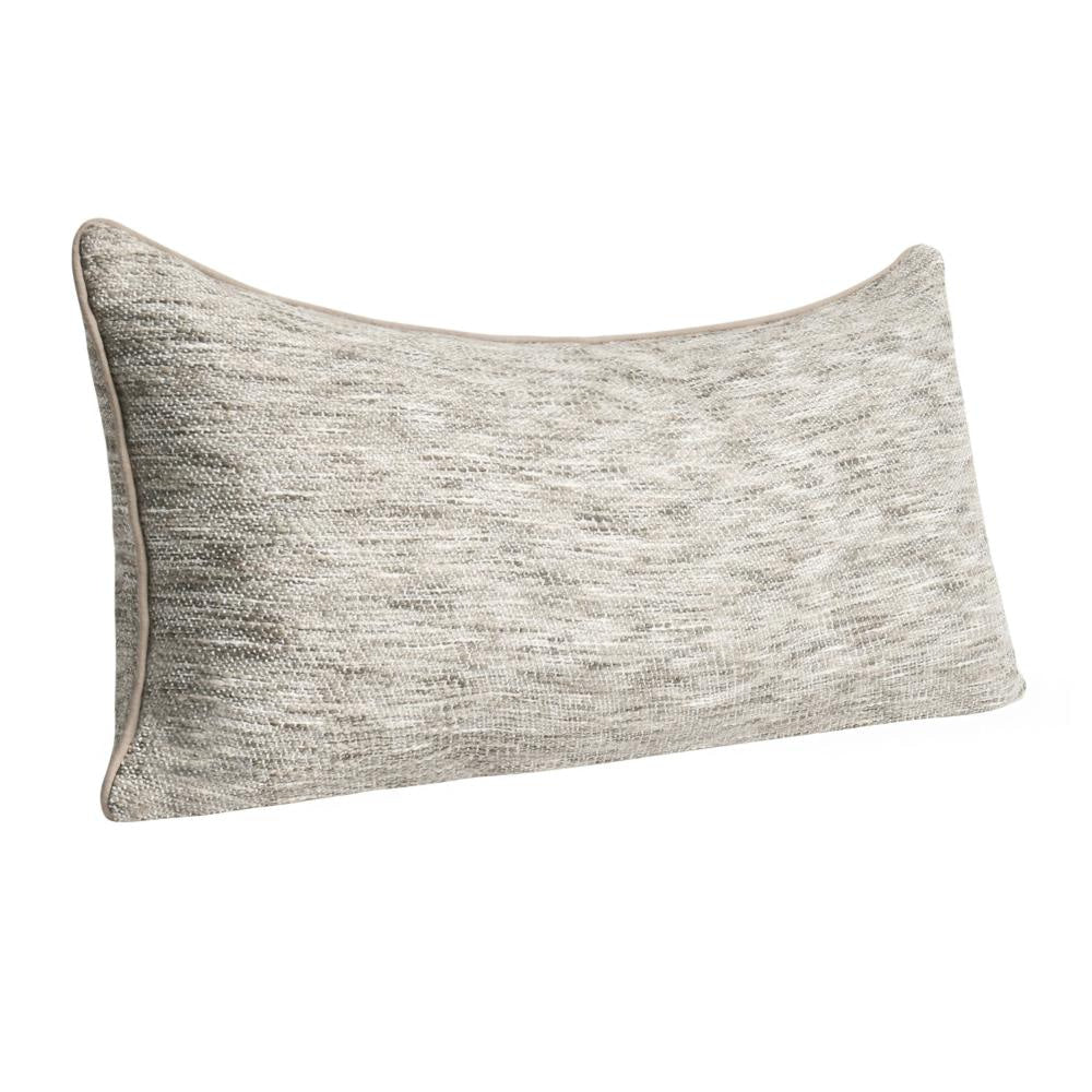 Sam Lumbar Accent Throw Pillow 16x36 Textured Cotton Blend Beige