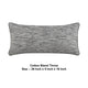 Sam Lumbar Accent Throw Pillow 16x36 Textured Cotton Blend Gray