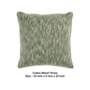 Sam Square Accent Throw Pillow 22 Inch Cotton Blend Cedar Green