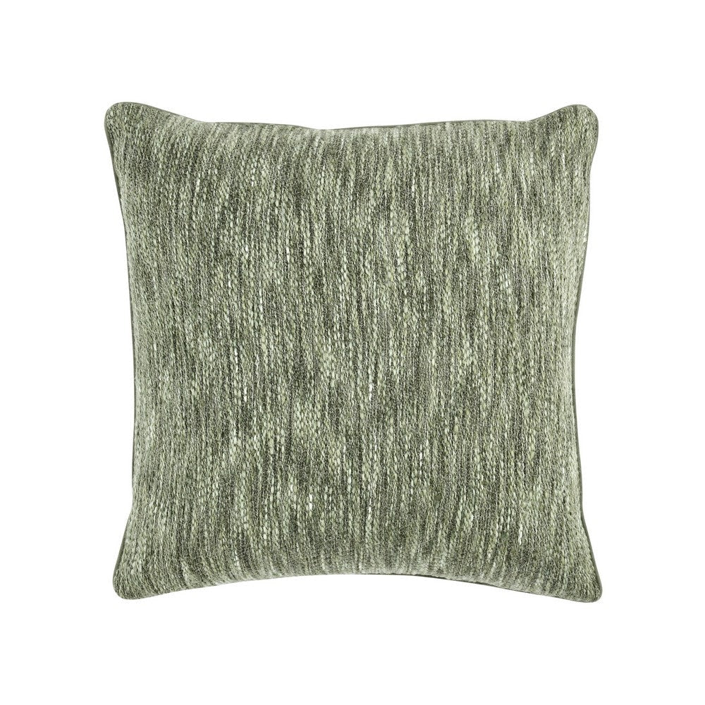 Sam Square Accent Throw Pillow 22 Inch Cotton Blend Cedar Green