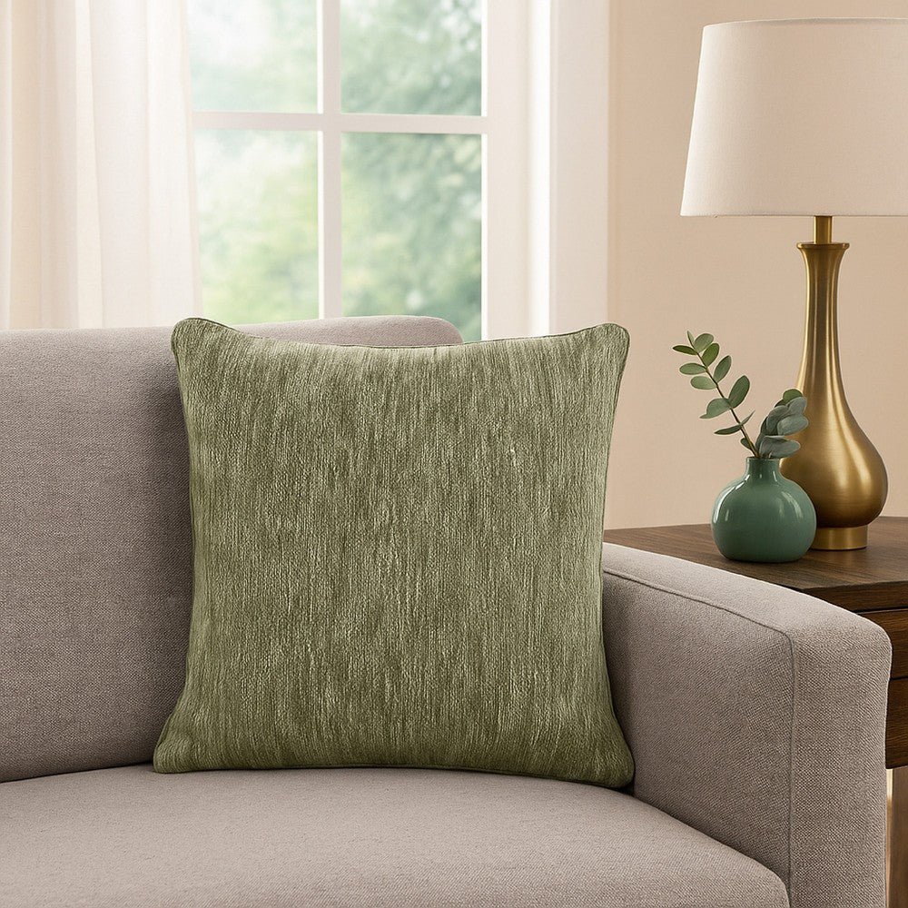 Sam Square Accent Throw Pillow, 22 Inch Cotton Blend, Cedar Green