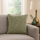 Sam Square Accent Throw Pillow 22 Inch Cotton Blend Cedar Green