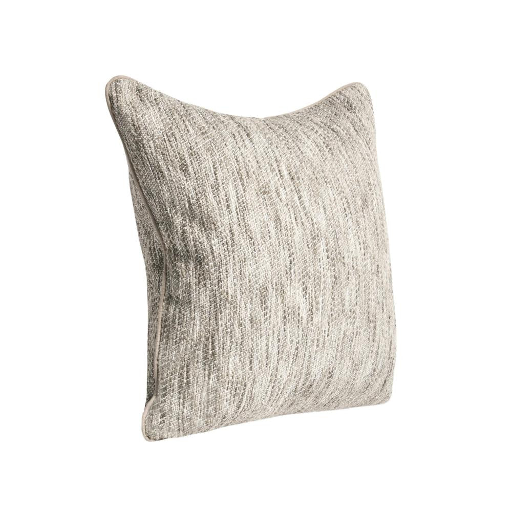 Sam Square Accent Throw Pillow 22 Inch Cotton Blend Textured Beige