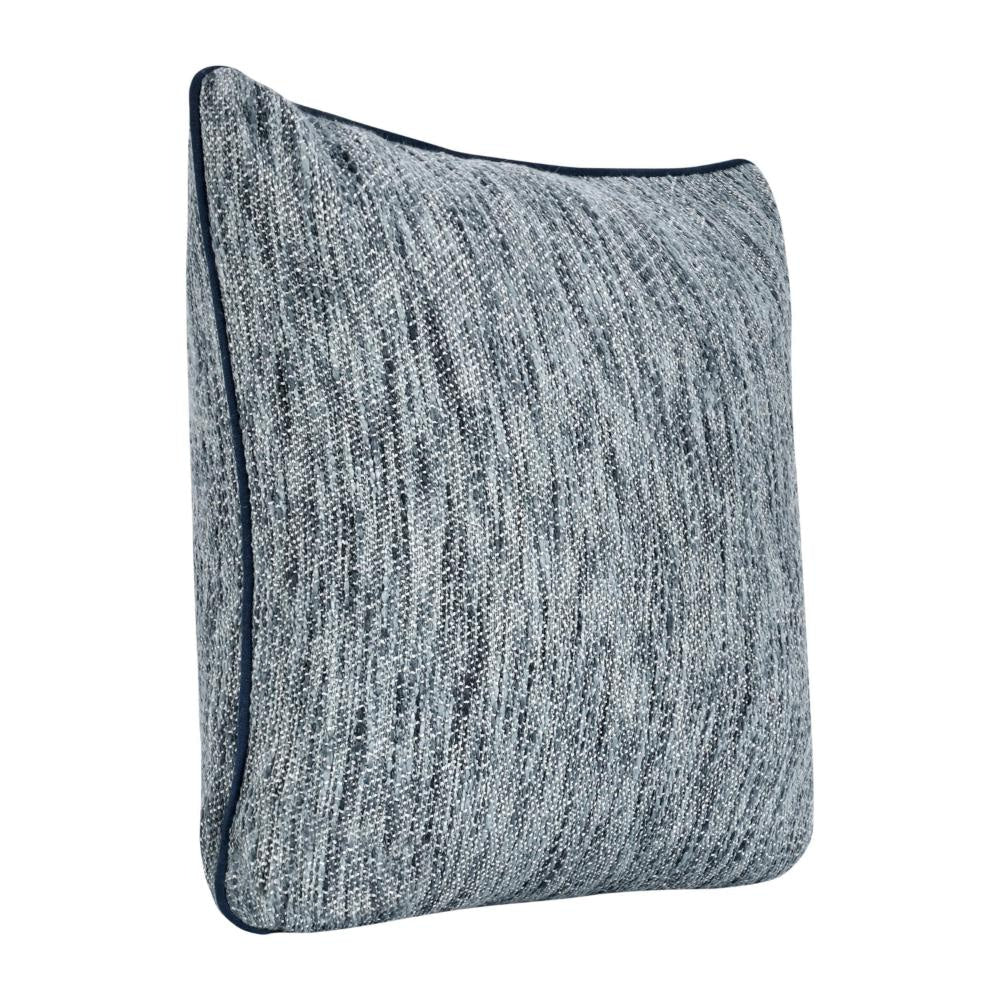 Sam Square Accent Throw Pillow 22 Inch Cotton Blend Textured Blue