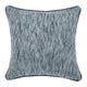 Sam Square Accent Throw Pillow, 22 Inch, Cotton Blend Textured Blue