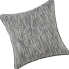 Sam Square Accent Throw Pillow 22 Inch Cotton Blend Textured Gray