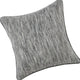 Sam Square Accent Throw Pillow 22 Inch Cotton Blend Textured Gray
