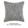 Sam Square Accent Throw Pillow, 22 Inch, Cotton Blend Textured Gray