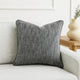 Sam Square Accent Throw Pillow, 22 Inch, Cotton Blend Textured Gray