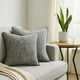 Sam Square Accent Throw Pillow, 22 Inch, Cotton Blend Textured Gray