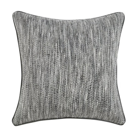 Sam Square Accent Throw Pillow, 22 Inch, Cotton Blend Textured Gray