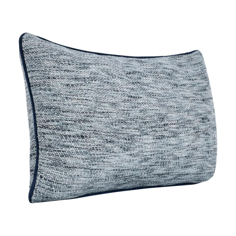 Sam Lumbar Accent Throw Pillow 14x26 Cotton Blend Blue Texture BM331936
