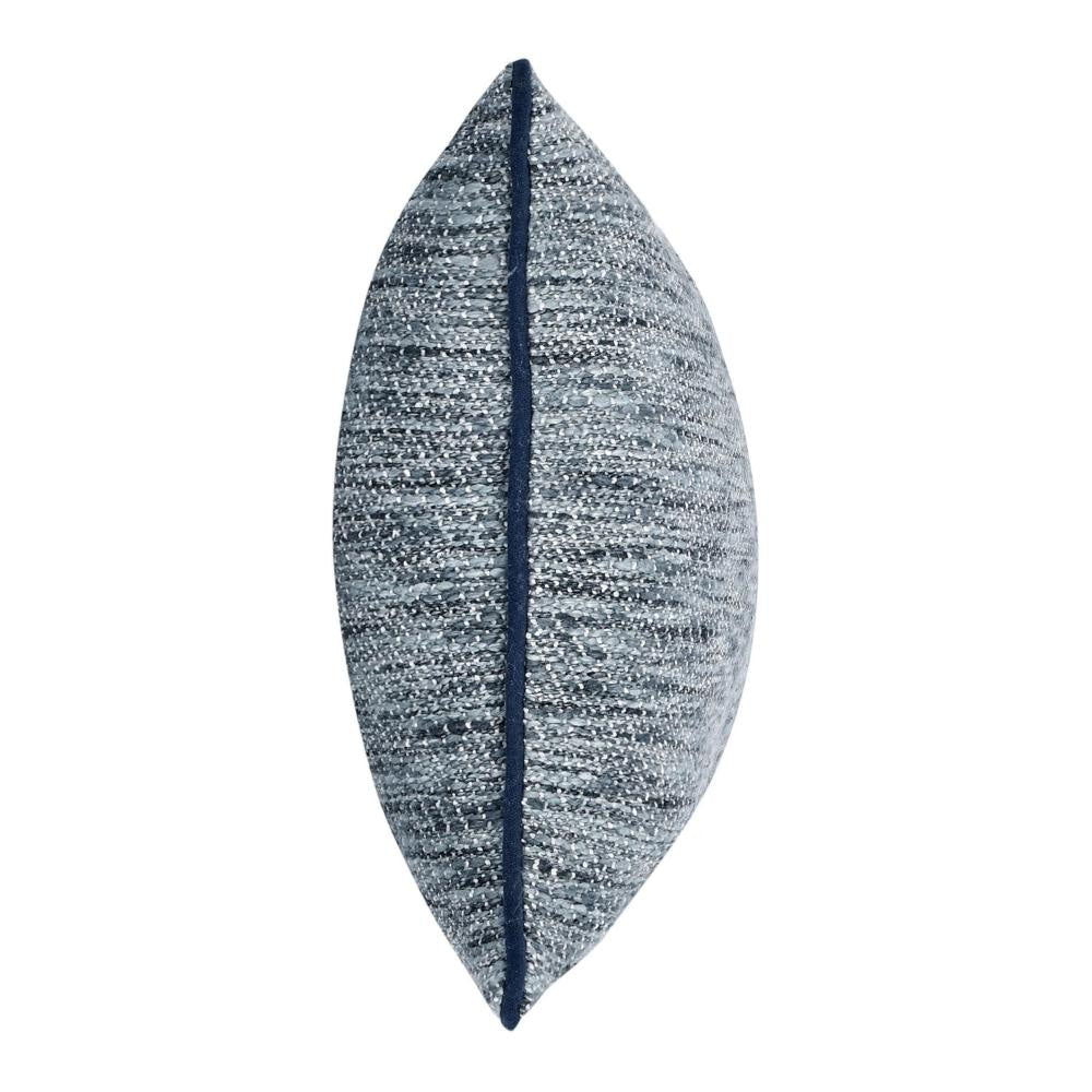 Sam Lumbar Accent Throw Pillow 14x26 Cotton Blend Blue Texture BM331936