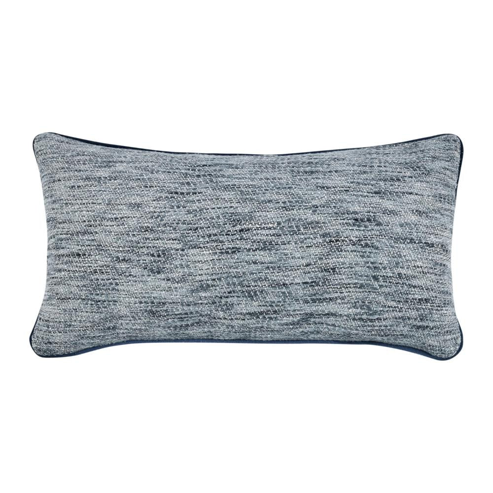 Sam Lumbar Accent Throw Pillow, 14x26, Cotton Blend Blue Texture