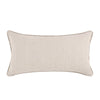 Lumbar Accent Throw Pillow 14x26 Beige Cotton Handwoven Brown Jute BM331937