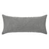 Ruff Lumbar Accent Throw Pillow 16x36 Textured Gray Recycled Fabric