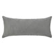 Ruff Lumbar Accent Throw Pillow 16x36 Textured Gray Recycled Fabric