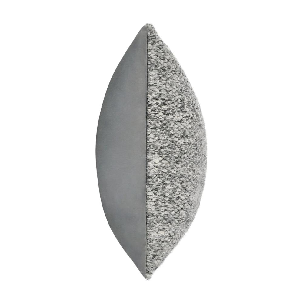 Ruff Lumbar Accent Throw Pillow 16x36 Textured Gray Recycled Fabric