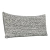 Ruff Lumbar Accent Throw Pillow 16x36 Textured Gray Recycled Fabric