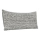 Ruff Lumbar Accent Throw Pillow 16x36 Textured Gray Recycled Fabric