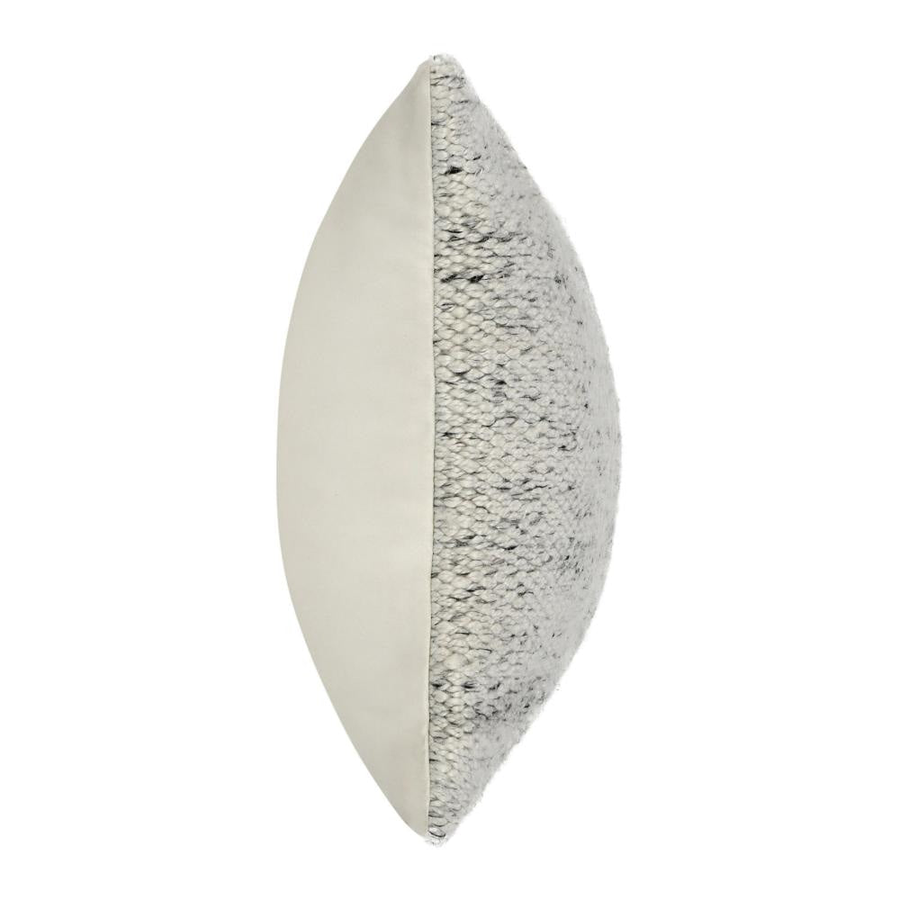 Ruff Lumbar Accent Throw Pillow 16x36 Textured Ivory Recycled Fabric