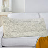 Ruff Lumbar Accent Throw Pillow, 16x36, Textured Ivory Recycled Fabric