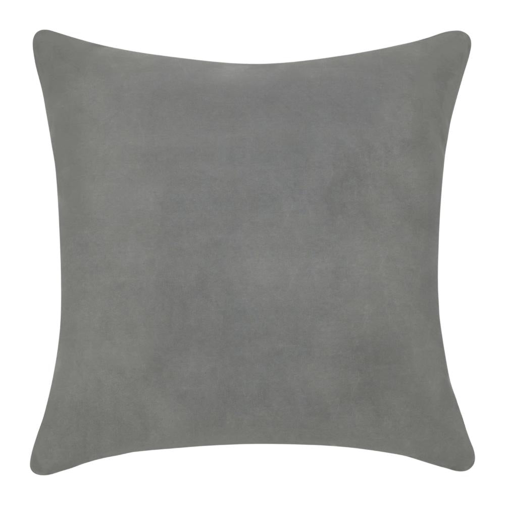 Ruff Square Accent Throw Pillow 26 Inch Gray Texture Recycled Fabric
