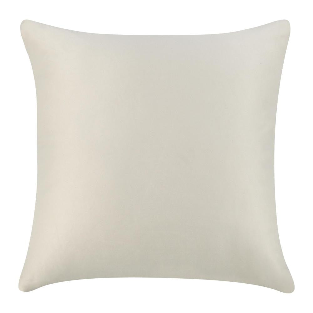 Ruff Square Accent Throw Pillow 26 Inch Ivory Texture Recycled Fabric