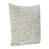 Ruff Square Accent Throw Pillow 26 Inch Ivory Texture Recycled Fabric